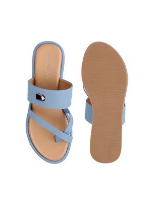 Women   s flat toe-loop sandals 4