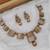 Traditional gold-plated geometric choker necklace earring set ethnic indian jewelry