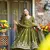 Mahendi green crunchy silk   party wear embroidery  suit set