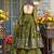 Mahendi green crunchy silk   party wear embroidery  suit set