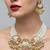 Handcrafted gold-plated temple necklace set with pearl beads | traditional ethnic bridal jewelry