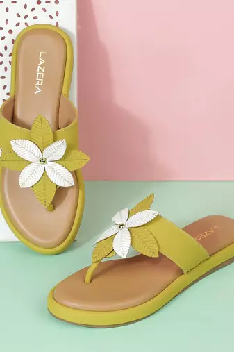 Cute floral slip-on sandals for women