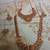 Antique gold plated temple lakshmi peacock bridal traditional south indian necklace set