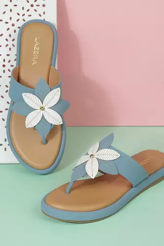 Cute floral slip-on sandals for women