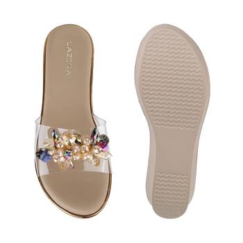 Women   s embellished wedge heel sandals (1651) 2