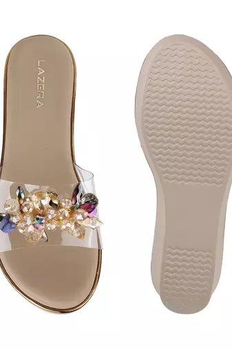 Women   s embellished wedge heel sandals (1651)