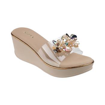 Women   s embellished wedge heel sandals (1651) 4