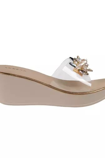 Women   s embellished wedge heel sandals (1651)