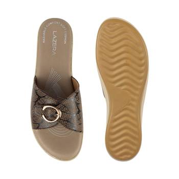 Soft printed strap comfort wedges for women (1655) 2