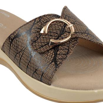 Soft printed strap comfort wedges for women (1655) 3