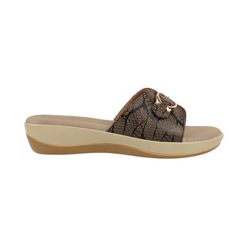 Soft printed strap comfort wedges for women (1655) 5