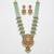 Handcrafted kundan & mint green bead long necklace set | traditional gold-plated ethnic jewelry for weddings & bridal