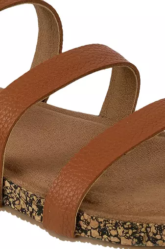 Lazera women   s triple strap flats