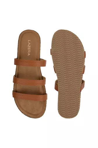 Lazera women   s triple strap flats
