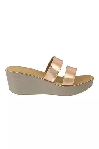 Lazera women’s metallic wedge sandals