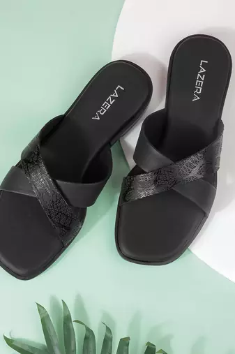 Women     flats     cross-strap slip-ons | lazera shoes