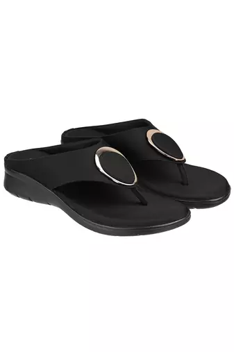 Women’s comfort flat toe-loop sandals (1677)