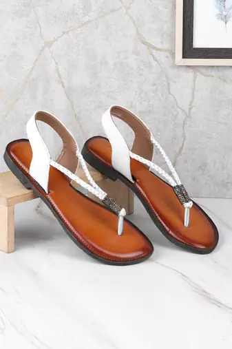 Women’s flat toe-loop slingback sandals (1679)