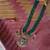 Green beaded kundan necklace earrings set | handcrafted gold plated ethnic jewelry set