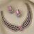 Pink american diamond necklace set | cz crystal party wear jewelry for women