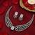 White american diamond necklace set | cz crystal party wear jewelry for women