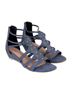 Women   s studded gladiator wedge sandals 1