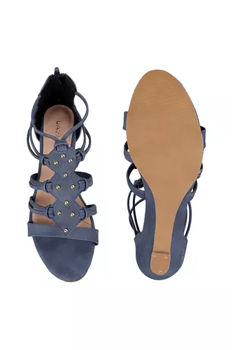 Women   s studded gladiator wedge sandals