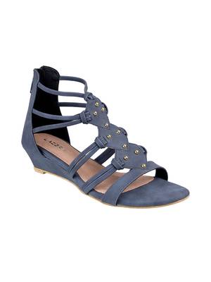 Women   s studded gladiator wedge sandals 5