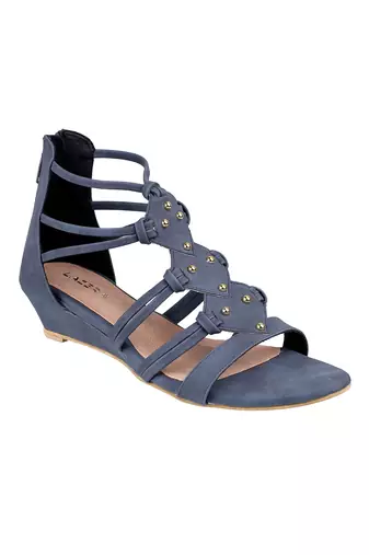 Women   s studded gladiator wedge sandals