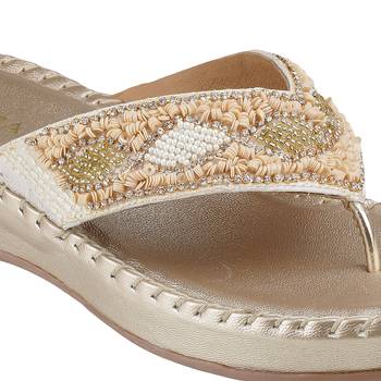Women   s ethnic comfort toe-ring wedge sandals (1698) 3