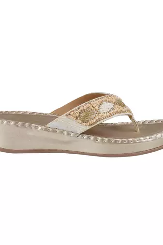 Women   s ethnic comfort toe-ring wedge sandals (1698)
