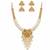 Traditional gold-plated lord ganesha pearl choker necklace set with jhumka earrings – handcrafted ethnic bridal jewelry