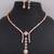 Rose gold american diamond necklace set | elegant cz crystal wedding & party wear jewellery | designer gift for her