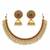 Gold plated kemp choker necklace set with jhumka earrings temple jewelry for weddings