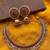 Gold plated kemp choker necklace set with jhumka earrings temple jewelry for weddings