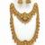 Traditional gold plated lakshmi temple jewelry set – bridal long haram & choker combo for weddings