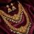 Traditional gold plated lakshmi temple jewelry set – bridal long haram & choker combo for weddings