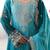 sky blue chinon silk coding dori sequins work palazzo set with dupatta