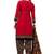 red cotton printed suit with dupatta ready to wear set