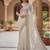 Off White Color Sequence Embroidery Work Organza Satin Silk Blend Saree
