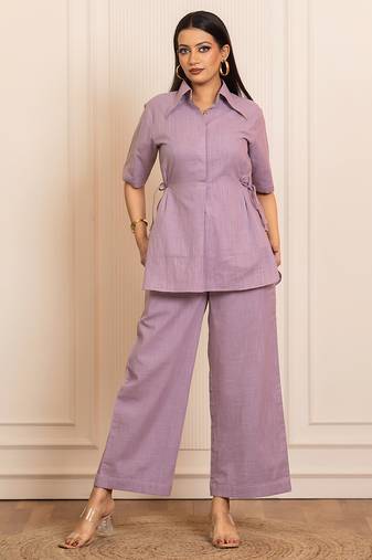 Lavender woven cotton co ord set