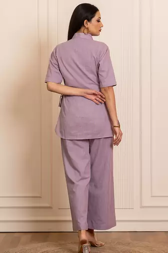 Lavender woven cotton co ord set