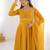 yellow plus size anarkali with dupatta