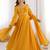 yellow plus size anarkali with dupatta