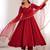 maroon plus size anarkali with dupatta