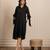 Black woven rayon dress