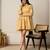 Yellow printed cotton dress