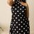Black printed cotton dress