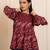 Maroon printed cotton top