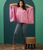 Pink printed cotton top